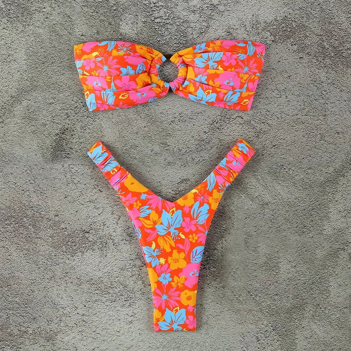 Micro Bikini Push Up Women Swimsuits 2024 Sexy Female Swimwear Brazilian Bikini Set Thong Biquini Swim Suits Print Beachwear