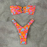 Micro Bikini Push Up Women Swimsuits 2024 Sexy Female Swimwear Brazilian Bikini Set Thong Biquini Swim Suits Print Beachwear