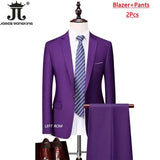 ( Jacket+Vest+Pants ) Formal Business Office Men's Suits Groom Wedding Dress Party Dress Solid colour Suit