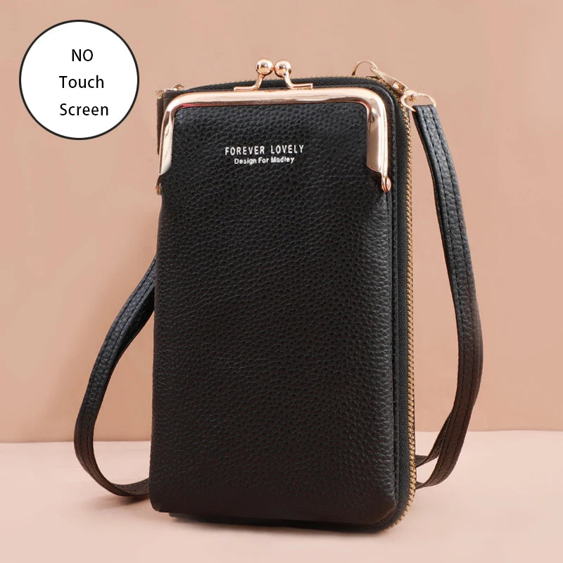 Buylor Women's Handbag Touch Screen Cell Phone Purse Shoulder Bag Female Cheap Small Wallet Soft Leather Crossbody сумка женская