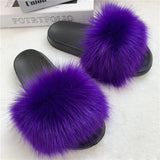 Summer Faux Fur Slippers Women Indoor Furry Fur Slides Female Plush Flip Flops Flats Sandals Casual Fluffy Slipper House Shoes