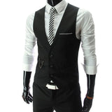 High Quality Dress Vests For Men Slim Fit Mens Suit Vest Male Waistcoat Gilet Homme Casual Sleeveless Formal Business Jacket