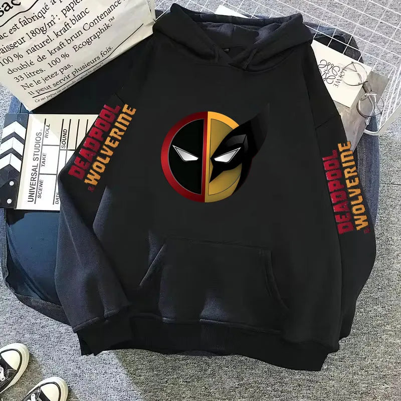 Deadpool & Wolverine Hoodie Woman Clothing Long Sleeve Hooded Shirt Y2k Woman Clothing Sweatshirts Casual Y2k Clothes Hoodies