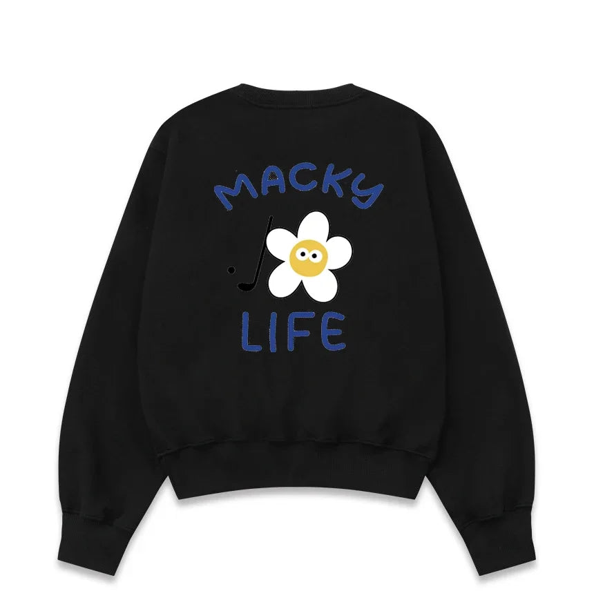 MACKY GOLF Y2K Clothing Korean New Women's Pullover Spring and Autumn Fashion Golf Wear Women's Golf Sweatshirt