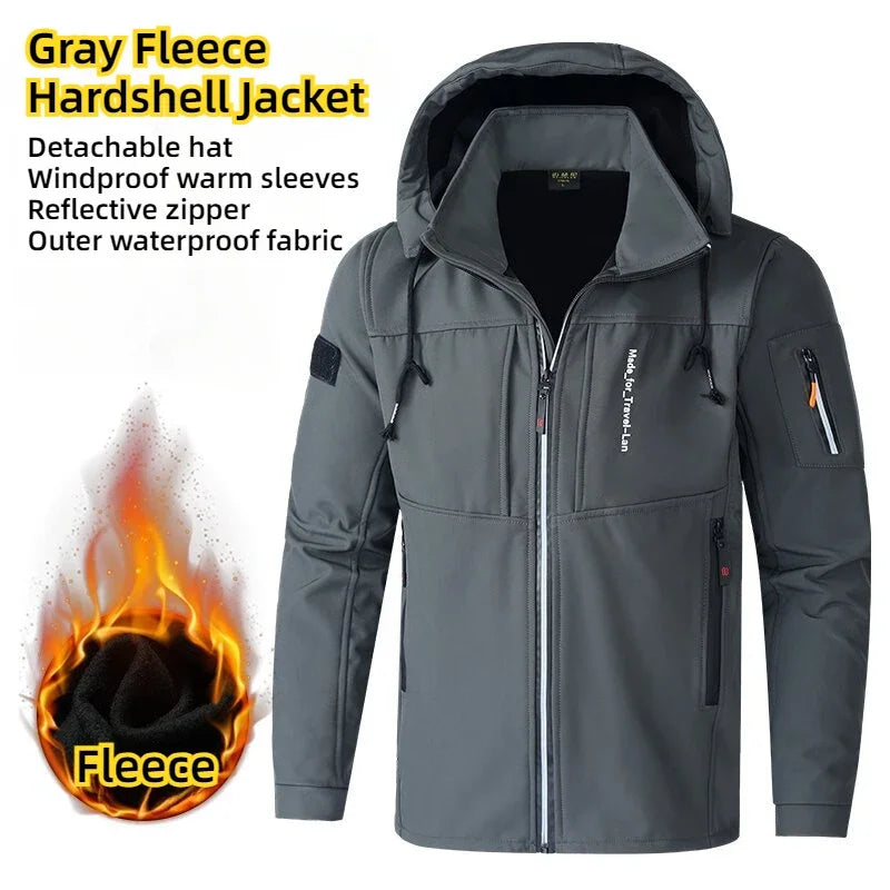 Men's Thicken Warm Jacket Autumn Winter Coats Outdoor Jackets Ski Climbing Windbreaker Waterproof Puffer Jacket Men