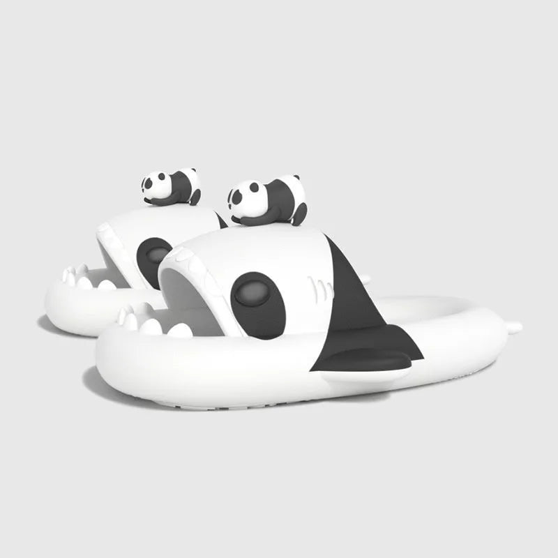 4cm Thick Sole Shark Slippers Women Couple's Indoor And Outdoor Lantern Fish Slides Man‘s Anti Skid Home Cool Shoes Summer