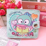 Sanrio Hello Kitty Cinnamoroll My Melody Kuromi New Pu Casual Money Bag Coin Purse Card package Wallet With Buttons ﻿