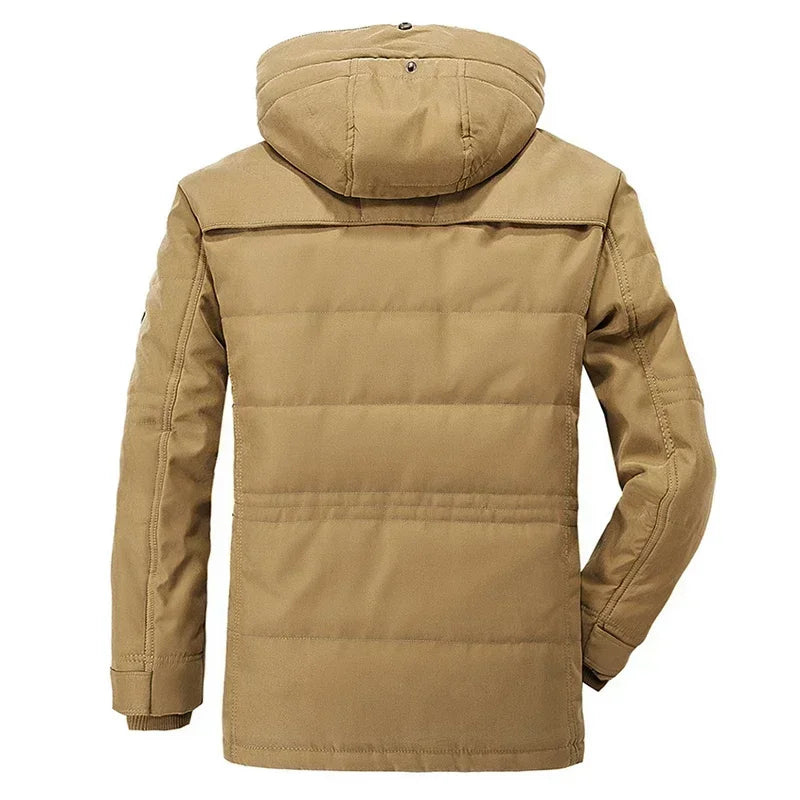 Winter Mens Jacket High-Quality Fashion Male Long Cashmere Thicken Warm Parkas - 30℃ Men Winter Jackets 7XL Men Clothing