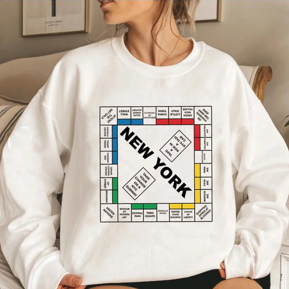 New York Monopoly Sweatshirt and Just Like That Hoodied New York Shit Carrie New York Monopoly Tee City Top Unisex Sweatshirts