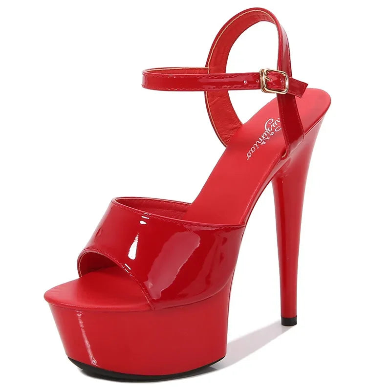 High Heels Women's Sexy Show Shoes Sandals Party Club 15 CM Platform High-heeled Wedding Footwear