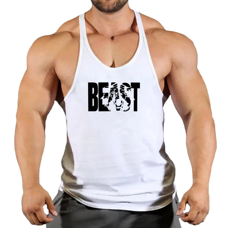 Sleeveless Sweatshirt Men's Singlets Gym T-shirts Suspenders Man Top for Fitness Vests Bodybuilding Shirt Stringer Clothing Vest