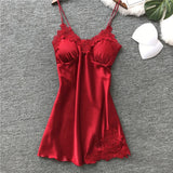 Sexy Pajamas Women's Silk Suspender Nightdress Ladies Spring And Summer Ice Silk Thin Halter Home Service Satin Night Dresses