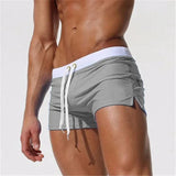 Summer Waterproof Quick-drying Swimsuit Men's Fashion Multi-color Comfortable Swimsuit Bottoms Boxer Briefs Beach Shorts