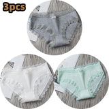 Lingerie Underwear Women Bow New Lace Panties Briefs Low Waist Solid Color Girls Cotton Femal Ropa Interior Femenina K019