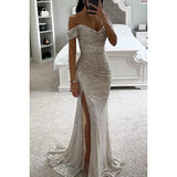 2024 Summer Women Evening Dress Sequined Trumpet Long Dresses Female Elegant New Sexy Fashion Bling Club Party Vestidos Ladies