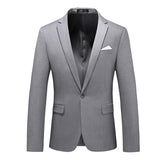 Bright Green Men's Suit Jacket, Stylish Slim Blazer, Wedding Party Dress Coat Suitable for All Seasons Asian