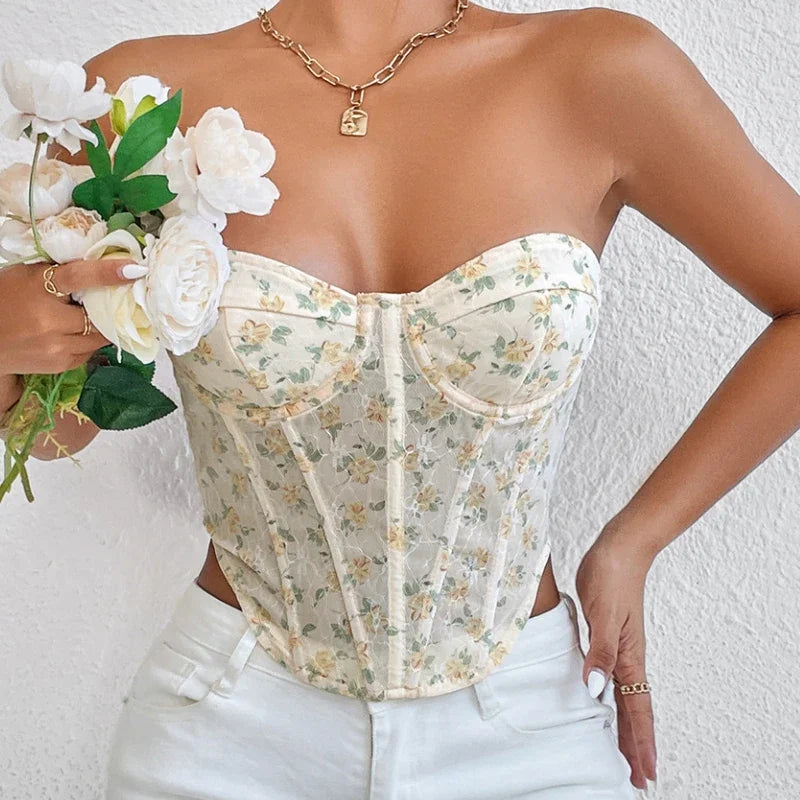 Sexy Bra Women Bustier Ropa Mujer Camis Body Lingerie Woman Clothes Shaper Faja Casual Underbust Ladies Corset Top Crop Blusa