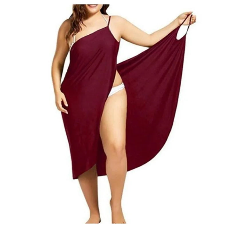 Robe Femme Dress For Women Sling Beach Dresses Sarong Cover Up Warp Pareo Backless Cross Swimwear Female Vestido De Mujer