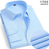 Spring New Men's Striped long-sleeved Shirt Non-ironing Anti-wrinkle Comfortable Breathable Business Casual Fashion Slim Fit