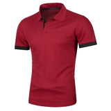 New Mens Short Sleeve Polo Shirt Solid Color Streetwear Lightweight Lapel Tshirts for Men Summer Jogging Sport Tops