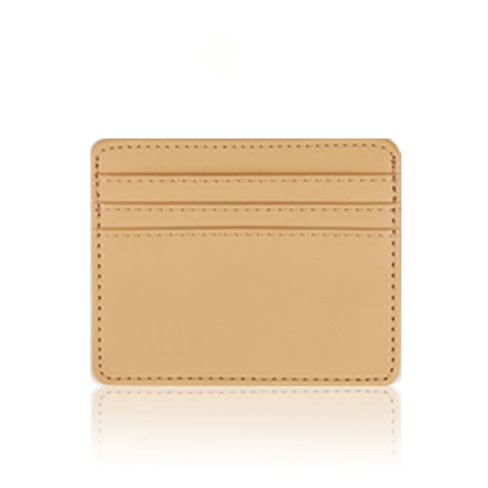 Ultra-thin Leather Mini Wallet Slim Bank Credit Card Holder Men's Business Small ID Case For Women Purse 4 Slots Cardholder