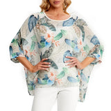 Blouse Plus Size New Batwing Casual Summer Blouse Women Boho Chiffon Shirt Top Shirt Women