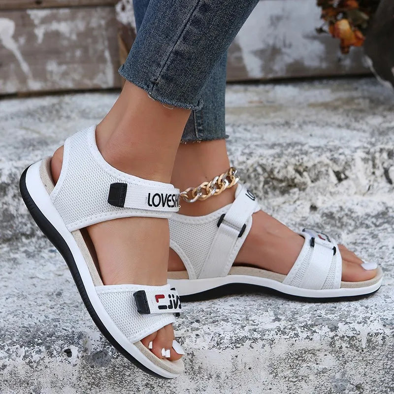 Flats Women Sport Sandals Summer Casual Shoes New Fashion Slippers Mesh Walking Running Beach Shoes Trend Femme Zapatos