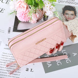 Long Women's Wallet Female Purses Tassel Coin Purse Card Holder Wallets Double Zipper Pu Leather Clutch Luxury Money Phone Bag