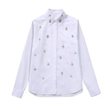 Spring Women Fashion Elegant White Blouses Lapel Hollow Out Slim Shirt Woman Casual Streetwear Mujer Blusa Office Lady