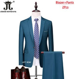 ( Jacket+Vest+Pants ) Formal Business Office Men's Suits Groom Wedding Dress Party Dress Solid colour Suit