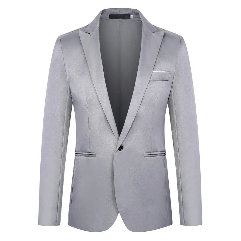 Fashionable Slim Men's Blazer Casual Single-breasted Wedding Jacket Youth Slim Fit Smooths Your Silhouette Wholesale