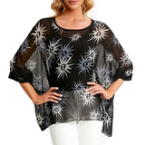 Blouse Plus Size New Batwing Casual Summer Blouse Women Boho Chiffon Shirt Top Shirt Women