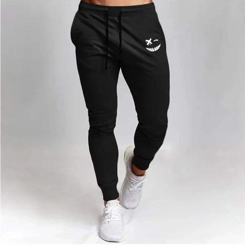 Anime Smiley Face Printed Men Jogging Pants Mens Fitness Joggers Running Pants Training Sport Trousers Sportswear Sweatpants