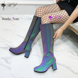 Costumes 60s 70s Go Go Boot Retro1960s Ladies Women's Knee-High Boots Fancy Dress Gogo Party Dance Gothic Shoes