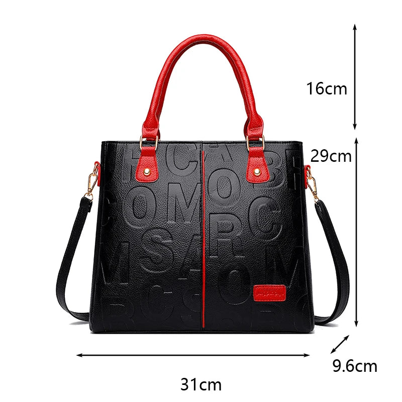 PU Leather Casual Crossbody Bags for Women Ladies Luxury Designer Tote Handbag Female Large Capacity Travel Shoulder Bag Sac