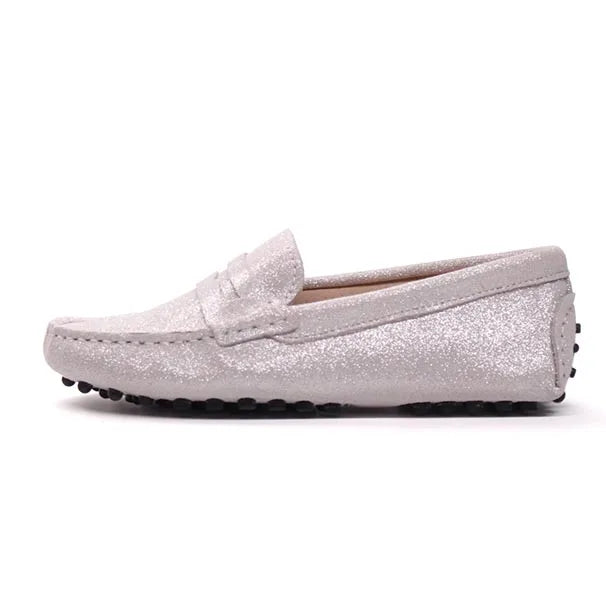 UAAQV Shoes Women Genuine Leather Spring Flat Shoes Casual Loafers Slip On Women's Flats Shoes Moccasins Lady Driving Shoes