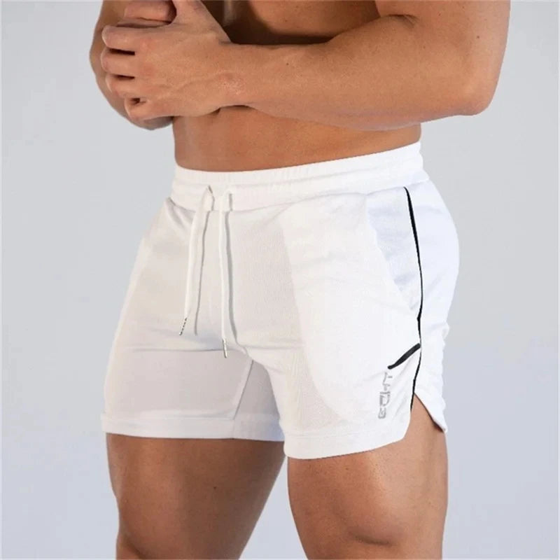 NEW Fitness sports Shorts Man Summer Gyms Workout Male Breathable Mesh shorts Quick Dry Beach Short Pants men Sportswear