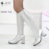 Costumes 60s 70s Go Go Boot Retro1960s Ladies Women's Knee-High Boots Fancy Dress Gogo Party Dance Gothic Shoes