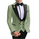 Men 3 Pieces Suits For Men Custom Made Groom Groomsmen Tuxedos Wedding Men Suit Terno Masculino(Jacket+Pant+Vest)