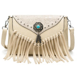 Celela Original Design Shoulder Bag For Women PU Leather Luxury Clutch Designer Handbags Western Purse Fringe Messenger Bag