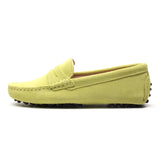 UAAQV Shoes Women Genuine Leather Spring Flat Shoes Casual Loafers Slip On Women's Flats Shoes Moccasins Lady Driving Shoes