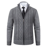 autumn and winter new cashmere padded warm casual men's knitted sweater coat