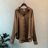 Spring Shirt And Blouses New Sweater Cardigans Woman Top Knitted Korean Long Sleeve Lapel Button Elegance Sweet Casual Coats