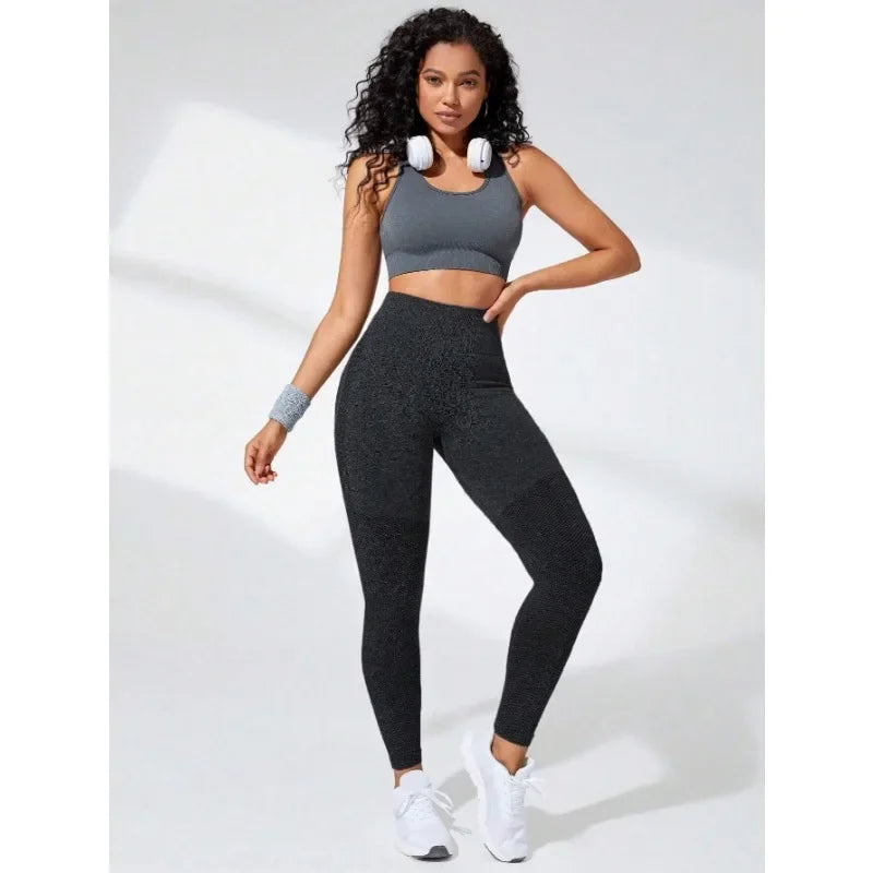 Women Seamless Leggings High Waist Fitness Leggings High Elastic Knitting Fashion Sports Pants Gym Running Yoga Butt Lift Tights