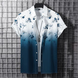 Summer 3D Graffiti Blossom Printed Shirts For Men Children Fashion Streetwear Long Sleeve T Shirt Unisex Hawaiian Shirts Blouses