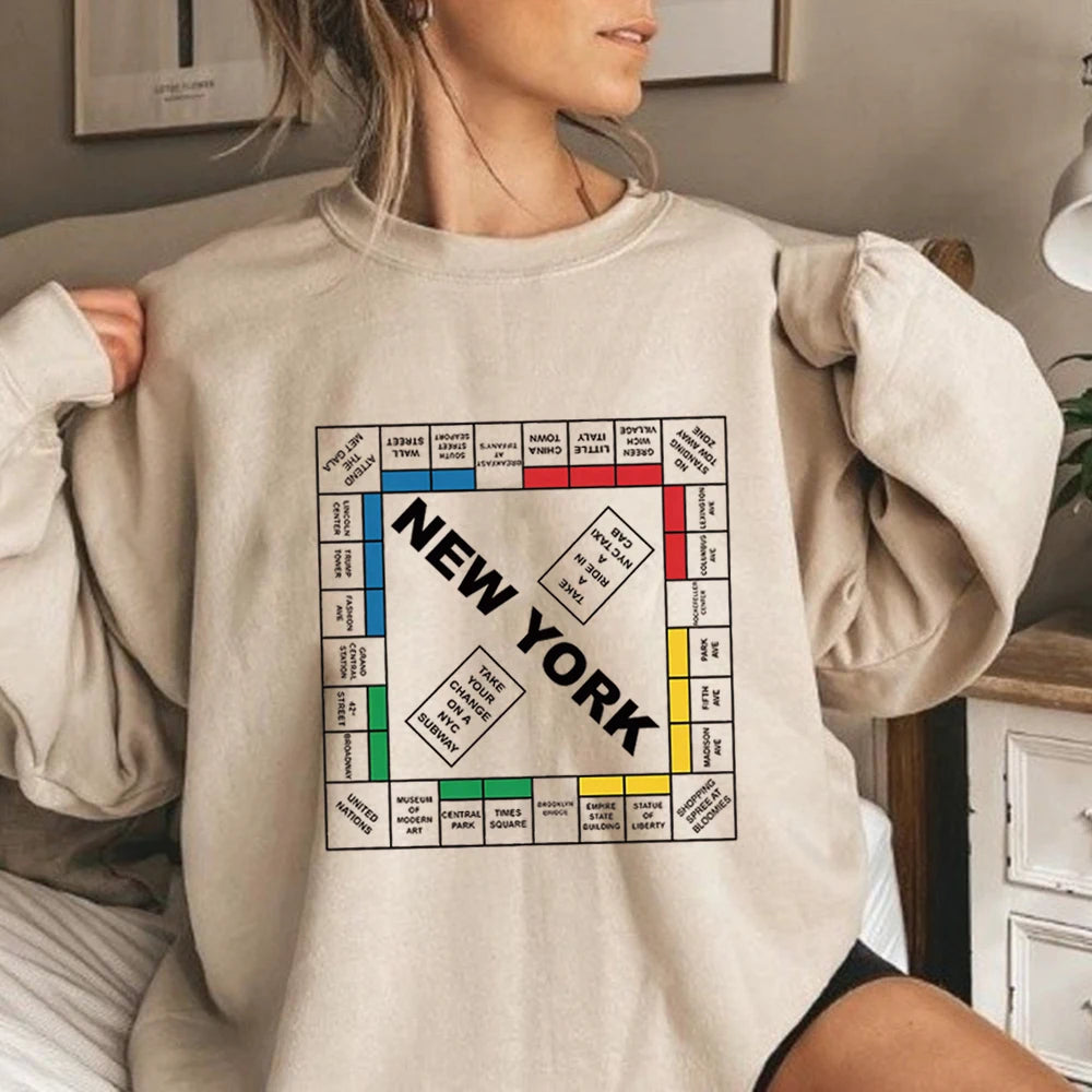 New York Monopoly Sweatshirt and Just Like That Hoodied New York Shit Carrie New York Monopoly Tee City Top Unisex Sweatshirts