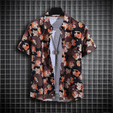 【14 colors】Men's Tropical Short Sleeve Printed Shirt  Unisex  Casual Tops