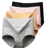 4Pcs/Lot High Waist Underwear Cotton Panties Women Body Slim Abdominal Underwear Plus Size Girls Briefs Female Lingerie Shaper