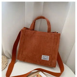 Women's Bag Corduroy New Small Square Bag Trendy Handbag Single Shoulder Diagonal Bag