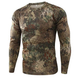 Fashionable Men's Camouflage Printed Men's T-shirt Casual Trend Military Fan Top Autumn New Long Sleeved Round Neck Top